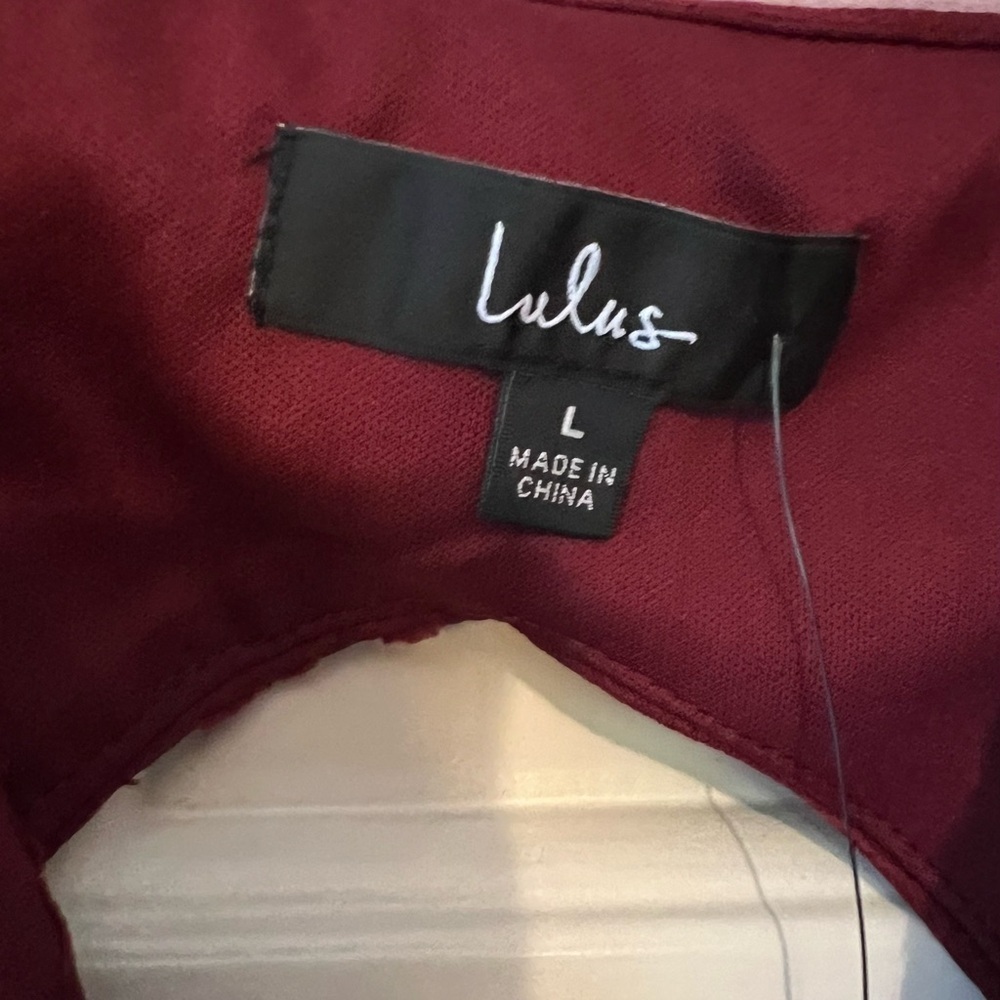 Lulus Garden of Romance Burgundy Strapless Maxi Dress NWT L #1325 - Picture 6 of 11